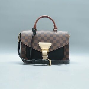 Louis Vuitton Beaumarchais Brown Damier Ebene Canvas Satchel
